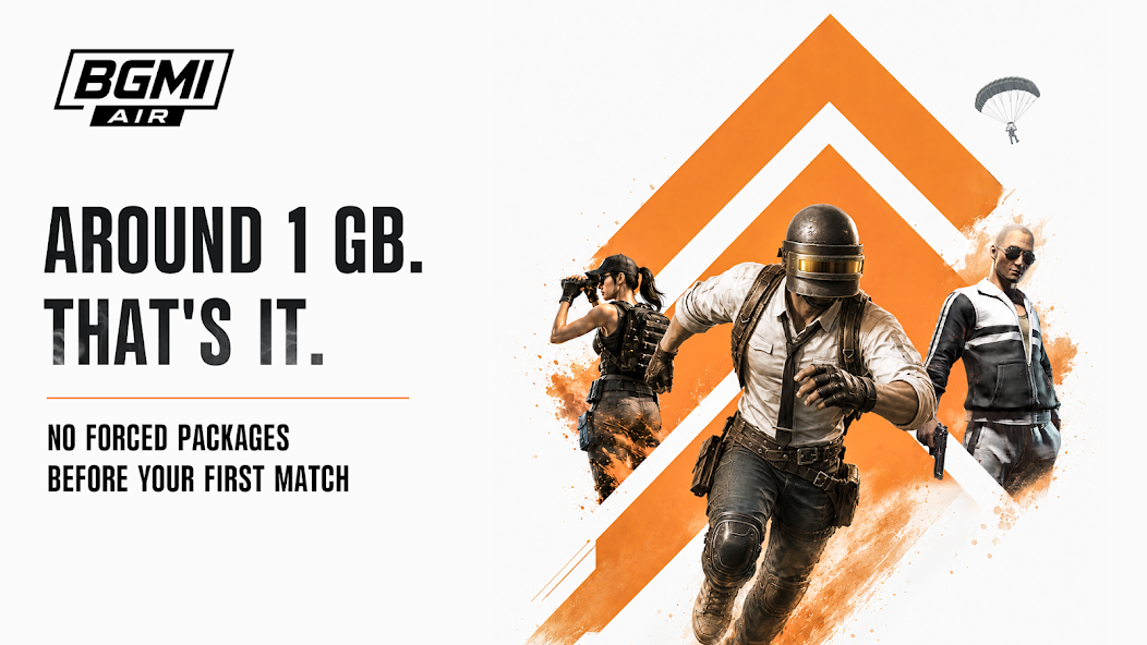 BGMI Air download size key art: around 1 GB initial install for the lighter Android app