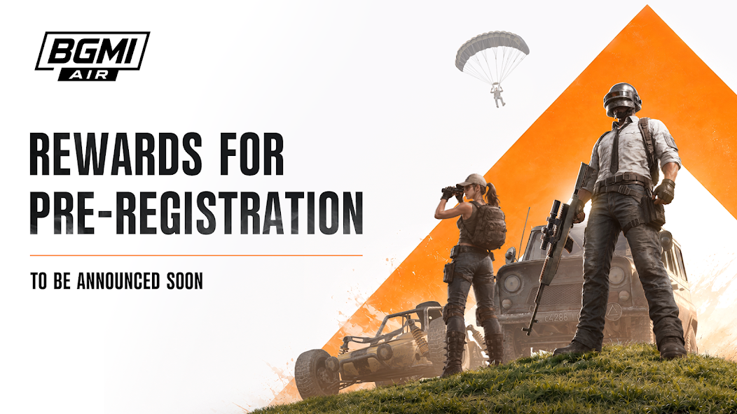 BGMI Air pre-registration key art mentioning rewards — check the official Play Store listing for any live reward module