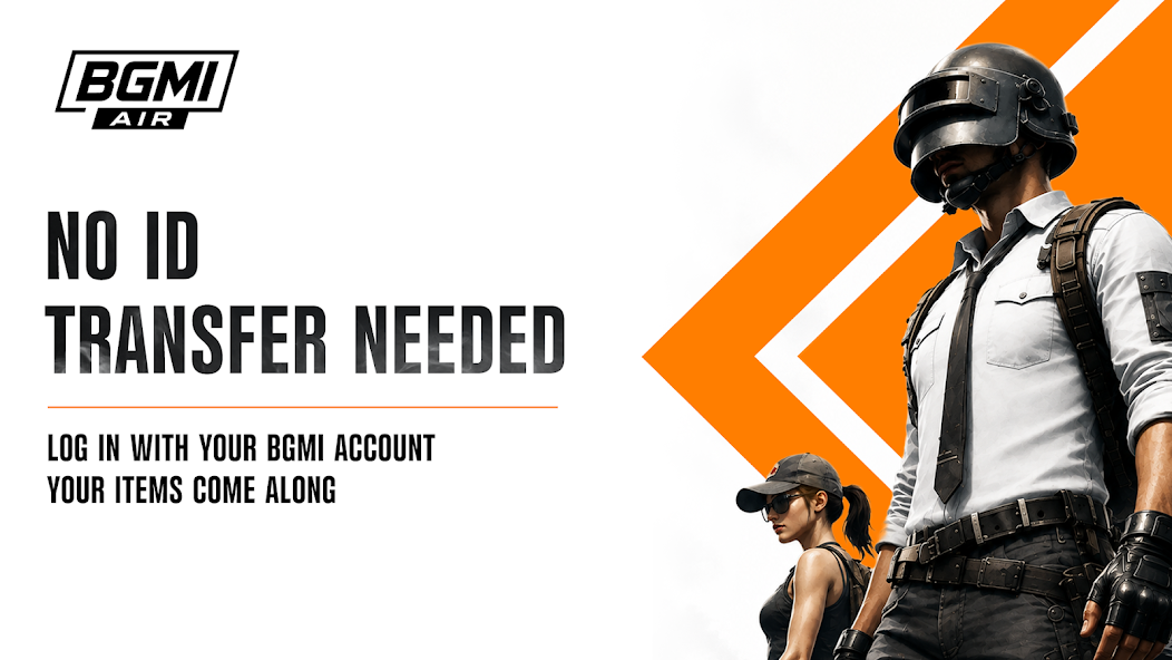 BGMI Air key art with the line No ID transfer needed